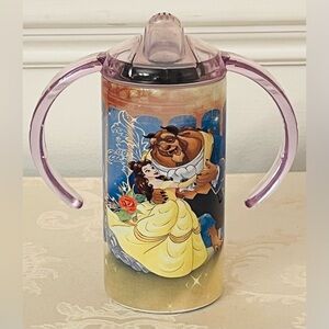 “Grow With Me” Beauty and The Beast Sippy Cup Tumbler In EUC